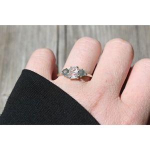 Montana Sapphire and Lake County diamond ring